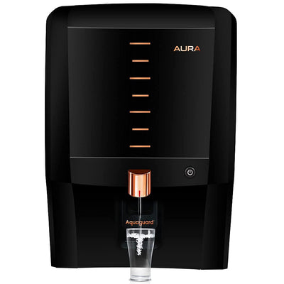 Eureka forbes Aquaguard Aura 7L Ro+Uv E-Boiling + Mtds Water Purifier with Active Copper and Mineral Guard Technology ,8 Stages of Purification (Black and Copper)
