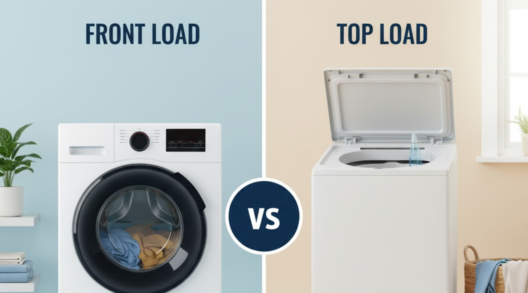 Front Load vs Top Load Washing Machines – Which Is Best for Your Home?