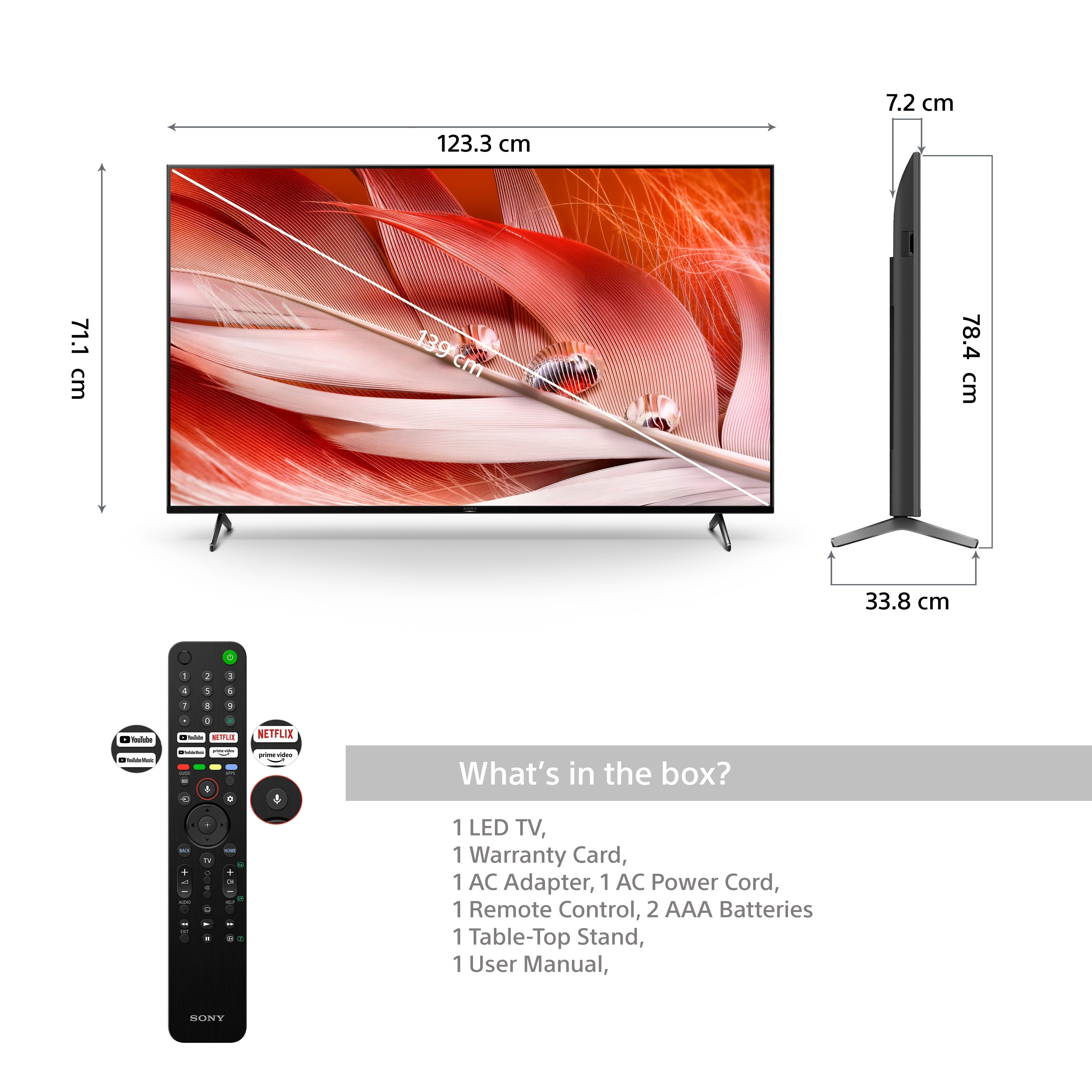 Sony Bravia X90J 4K Ultra HD Smart LED Google TV (Black)