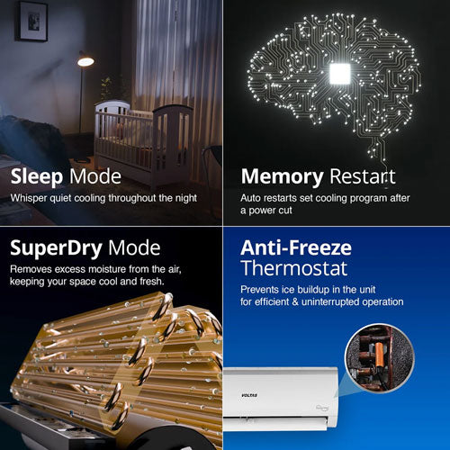 VOLTAS 1.0 TON 3 STAR INVERTER SPLIT AC 123V VECTRA ELITE (1.0 TON,3 STAR)