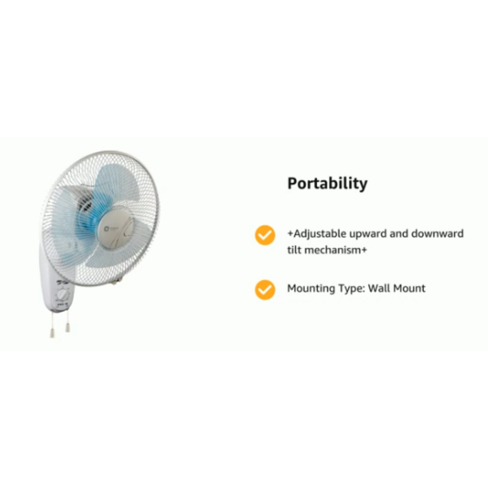 ORIENT ELECTRIC WALL-14 300MM WALL FAN (CRYSTAL WHITE)