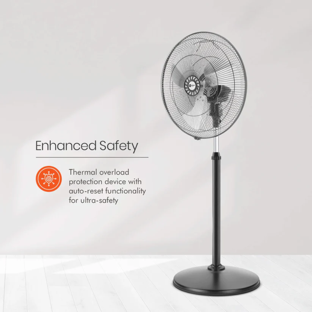 TORNADO-II 450MM PEDESTAL FAN BLACK