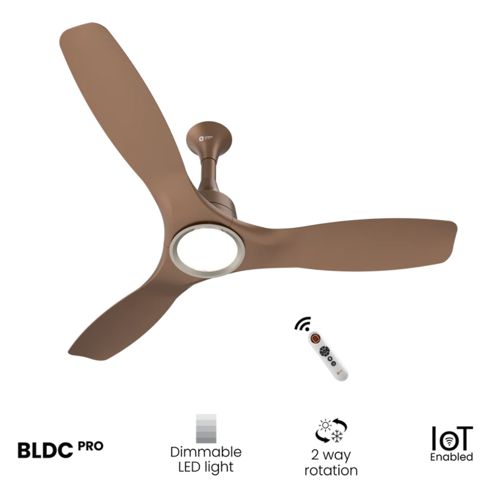 AEROSENSE SMART BLDC CEILING FAN UNDERLIGHT TANGERINE BROWN