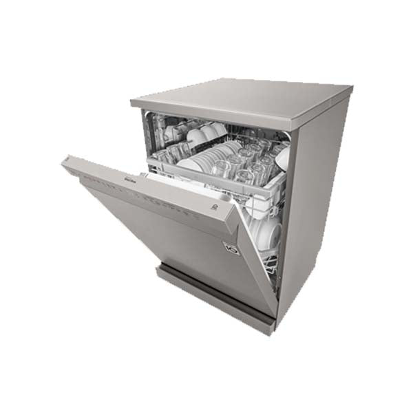 LG 14 Place Settings Wi – Fi Dishwasher (DFB424FP, Silver, Silent Operation, Tough Stain Removal, Adjustable racks )