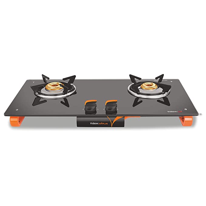 Vidiem GS G2 120 A AIR Plus 2 Burner Frameless Gas Stove (Orange), Glass, Manual