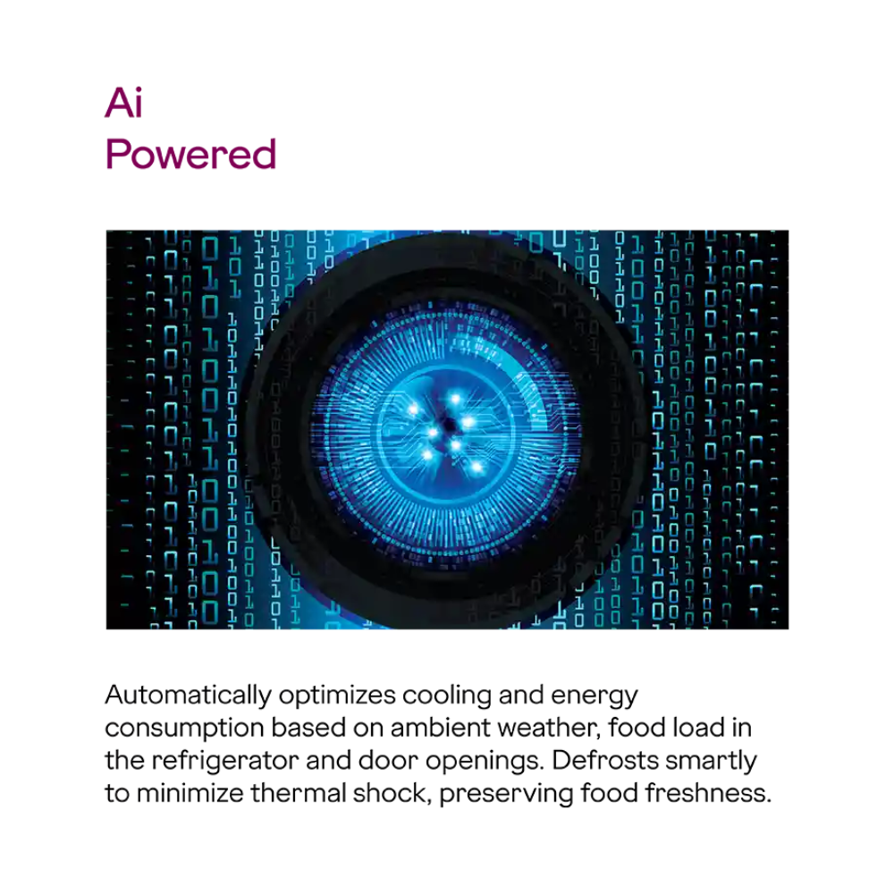 Eon Vibe Convertible - Double Door Frost Free 308 Litre Matt Black