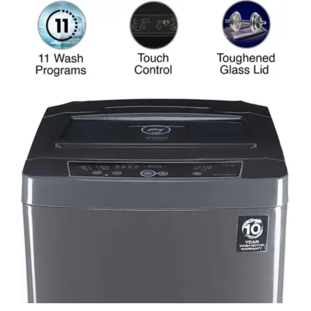 GODREJ 7.5 KG FULLY AUTOMATIC TOP LOAD WASHING MACHINE GREY
