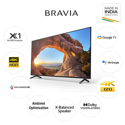 Sony Bravia X85J 4K Ultra HD Smart LED Google TV (Black) (2021 Model)