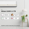 Hitachi 1.5 Ton 3 Star Inverter Split AC (Copper, Dust Filter, 2021 Model, RSQG318HEEA, White)