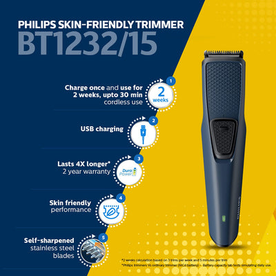 PHILIPS BT1232/15 Skin-friendly Beard Trimmer